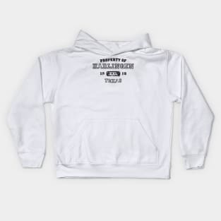 Property of Harlingen Texas Athletic Design Kids Hoodie